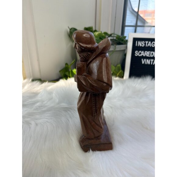 Wooden hand carved old man whimsical musical flute man - Picture 5 of 7